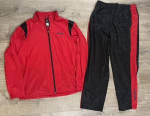 Vintage And1 Track Suit Mens XL Red & Black Basketball Warm Up Jacket Pants Set - Picture 1 of 24
