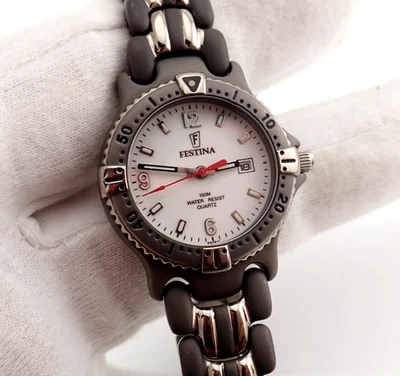 Reloj de Cuarzo FESTINA Mujer 100m Bisel Giratorio Titanio/SS Fecha Nueva Batería 8" 01 Foto 1 de 4