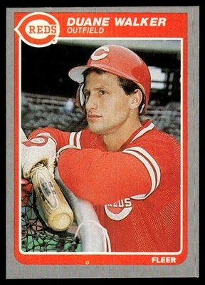 1985 Fleer Duane Walker Cincinnati Reds #554 - Image 1 of 2
