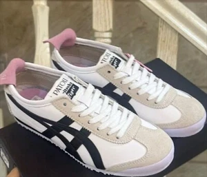 New Onitsuka Tiger Mexico 66 Sneakers  white Black Pink  Sneaker Shoes Japan - Picture 1 of 8