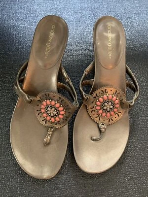 Womens Size 10 Andrew Geller Sandals. Never Worn. Slightly Worn Due To Storage.  - Image 1 of 4