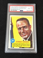 1963 Topps Astronauts #49 NASA Astronaut Scott Carpenter PSA 4 Popsicle Low POP
