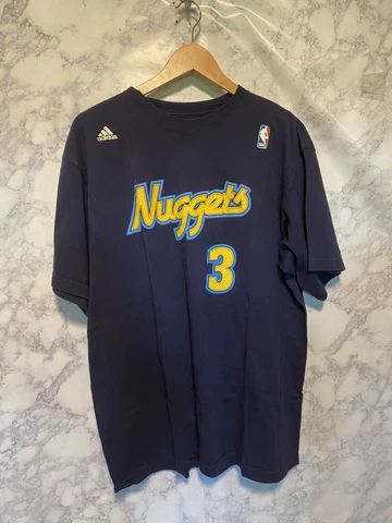 NBA Denver Nuggets Allen Iverson #3 Graphic Blue T-Shirt Mens Xl Embroidered Cover