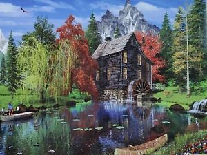 Masterpieces Time Away Creekside Mill 750 Piece Puzzle 24" X 18" Dominic Davison