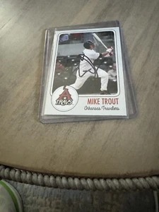 Mike Trout Arkansas Travelers Autogramm mit COA-Fehlerkarte - Bild 1 von 4