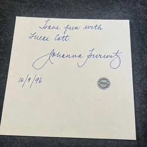 Johanna Hurwitz￼ signed CUT Author hologram  - Picture 1 of 3