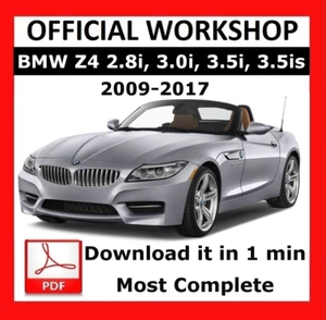 OFFICIAL WORKSHOP Manual Service Repair BMW Series Z4 Engines 2009 - 2017 - Picture 1 of 6