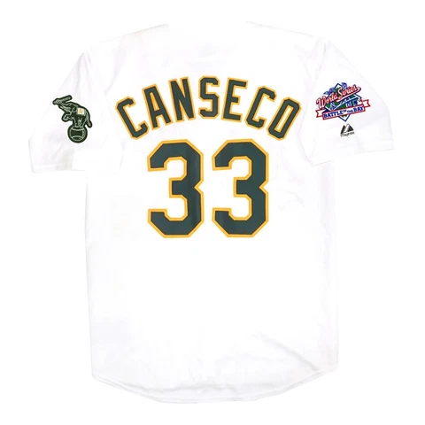 Jose Canseco Oakland Athletics 1989 World Series Home White Jersey Men's (L-2XL) Cover
