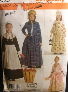 Pattern Simplicity 3725 children’s costumes, pilgrim, pioneer, size 3-6 - Picture 1 of 2