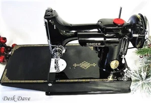 Máquina de coser Desk Dave's "CLÁSICA NEGRA"" peso pluma 221 cantante. - Imagen 1 de 2