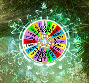Rueda de la Fortuna Juego Show Copo de Nieve Iluminado Parpadeos Vacaciones Árbol de Navidad Adorno - Imagen 1 de 4