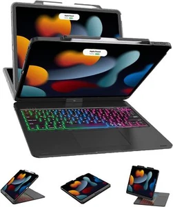 Funda de teclado táctil retroiluminada para iPad Pro 12,9" 6ta/5ta/4ta generación 2022 con rotación - Imagen 1 de 37
