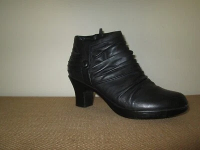 Mujer DANSKO Buffy Cuero Negro Victoriano Tacón Acanalado Botines 40; 9.5-10 Foto 1 de 4