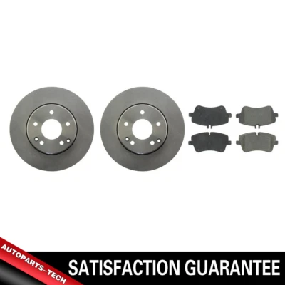 Rotores de freno delanteros centrados y pastillas de freno metálicas 3 piezas para Mercedes-Benz C230 Foto 1 de 4