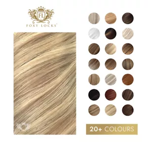 Foxy Locks Volumizer 16"/20" Clip In Human Hair Extensions 50g/60g - 20+ Colours - Picture 1 of 46