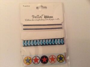 Coloured Patterned Scrapbook Ribbon.  Brand New!