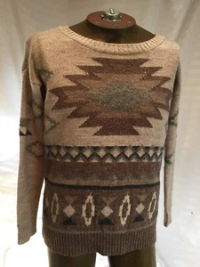 Pullover American Eagle Outfitters Herren Small Pulli Beige Tribal Azteken Wolle - Bild 1 von 15