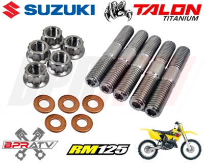 89-08 Suzuki RM125 TITANIUM Cylinder Head Stud Kit Cylinder Bolts Nuts & Washers - Image 1 of 4