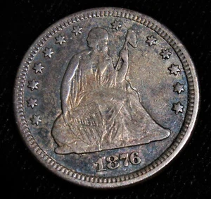 1876 25C Quarter Dollar. - Picture 1 of 2