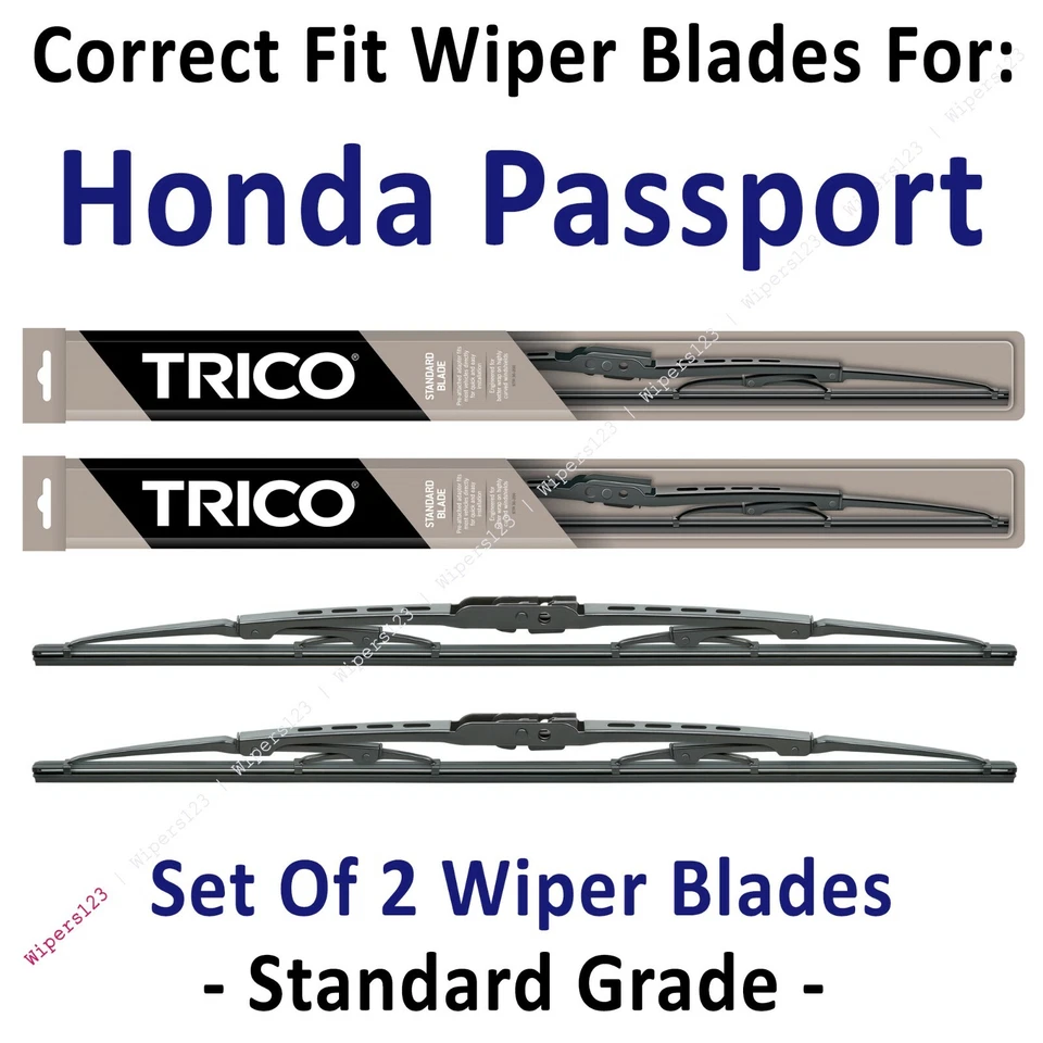 Paquete de 2 escobillas limpiaparabrisas estándar - aptas para Honda Passport 1994-1997 - 30180x2 Foto 1 de 1