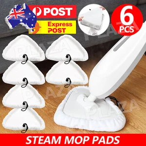 6x For Steam Mop Pads Replacement Cleaner Washable Microfibre Cloth Floor Pads - Picture 1 of 8