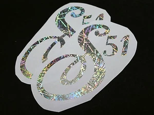 2x Aufkleber Simson S51 Oilslick Lines Hologramm Seitendeckel alter Schriftzug - Bild 1 von 2