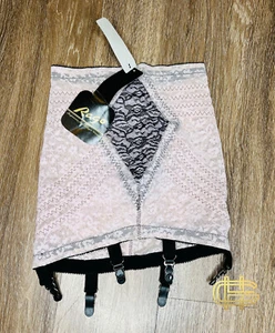 Rago 1357 Open Bottom Girdle Pink/Black XXL/34 - Picture 1 of 2