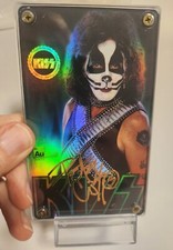KISS Peter Criss Authentic Images 3x5 trading card 1999 24k gold signature 
