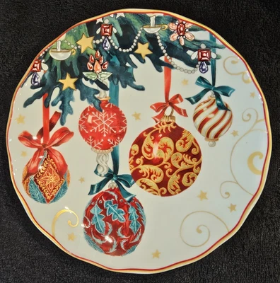 Williams Sonoma 'Twas ночь перед Рождеством украшения / Bauble салат тарелка - Изображение 1 из 2