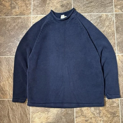 Suéter Pullover Mediano Para Hombre LL Bean Azul Marino Bl 100% Algodón L.L. De Colección Vintage Foto 1 de 4