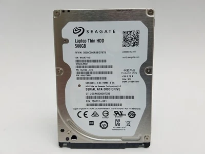 Seagate Thin HDD ST500LM021 500 GB 2.5" SATA III Laptop Hard Drive - Image 1 of 3