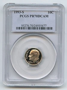 1993 S 10C Roosevelt Dime Proof PCGS PR70DCAM - Picture 1 of 1