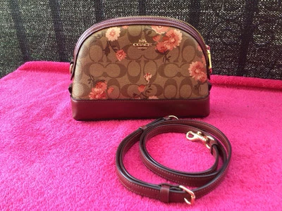 COACH Brown Floral Daisy Print Prairie Women's Crossbody Bag Shoulder Purse - Image 1 of 4