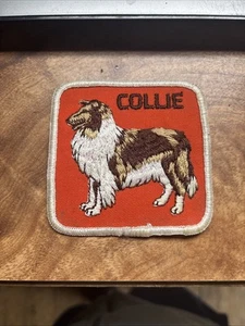 Collie 80s Parche Logo Coser Chaqueta Camionero Sombrero 3” De Colección Perro - Imagen 1 de 3