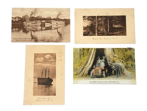 Vancouver British Columbia POSTCARDS The Hobart Her Nanaimo Coasting Steamers - Picture 1 of 14