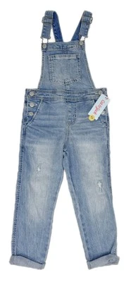 Toddler XS (4/5) Cat & Jack Denim Blue Jean Bib Overalls Pants - Image 1 of 4