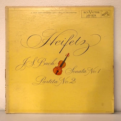 Heifetz - Bach - Sonate N 1 Partita N 2 - Vinyle VG+/G Album Mono - Photo 1/4