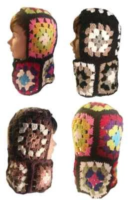 Granny Square Crochet Hoodie Granny Crochet Balaclava Easy Pattern English DIY - Image 1 of 4