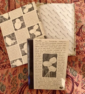 New Brogi Franco Siro & C. Vinci Calla Luxury Journal Diary Book Made In Italy - Image 1 of 4