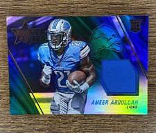 2015 Rookies & Stars AMEER ABDULLAH Rookie Jersey / Patch #RJ9 Detroit Lions RC