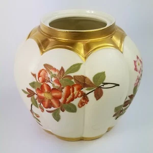Antique Royal Worcester Decorated Porcelain Biscuit Jar or Vase - Picture 1 of 9