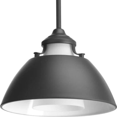 Progress Lighting P500013-143 Carbon One-Light Pendant w/Metal Shade, Graphite - Image 1 of 4