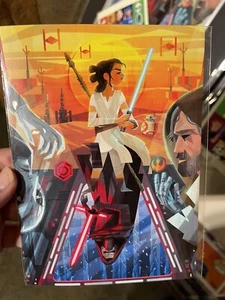 Disney Wonderground Star Wars Rey Vs. Kylo Ren Luke Sith Postcard 5x7 Joey Chou - Picture 1 of 1