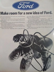 Ford Print Ad Original Rare Vtg 1960s Astronaut Philco - Picture 1 of 10