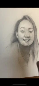 Custom graphite pencil portrait drawing, A4 and A3 paper size - Picture 1 of 4