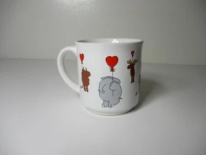 Vintage Sandra Boynton Friends With Heart Balloons Animals Mug - Picture 1 of 6