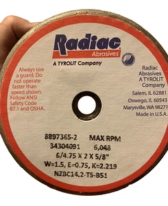 {4} Radiac abrasives 6/4.75 X 2 X 5/8" Surface Cup Grinding wheels - Picture 1 of 3