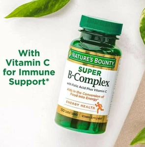 Super Vitamin B Complex, 150 Tablets with B-12 Folic Acid Vitamin C Exp. 10/2026 - Picture 1 of 4
