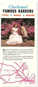 1950s CHARLESTON SC FAMOUS GARDENS CYPRESS MAGNOLIA MIDDLETON TRAVEL FLYER Z3710 - Picture 1 of 4