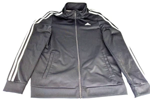 Adidas big kids athletic jacket sz 14/16, NWOT Black/White - Picture 1 of 4